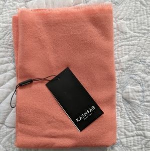 Kashfab Coral Peach Solid Diamond Weave Scarf